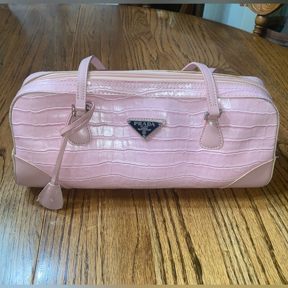 Vintage Prada Milano 1913 Pink Alligator Handbag - Picture 1 of 4